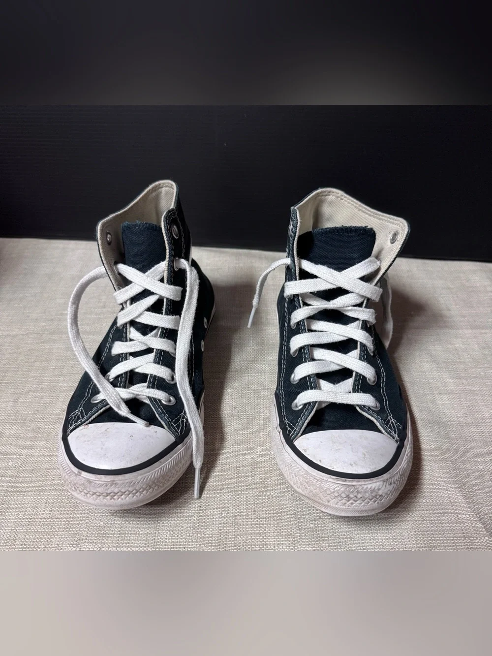 Converse Kids Black High-Top Canvas Sneakers with White Laces